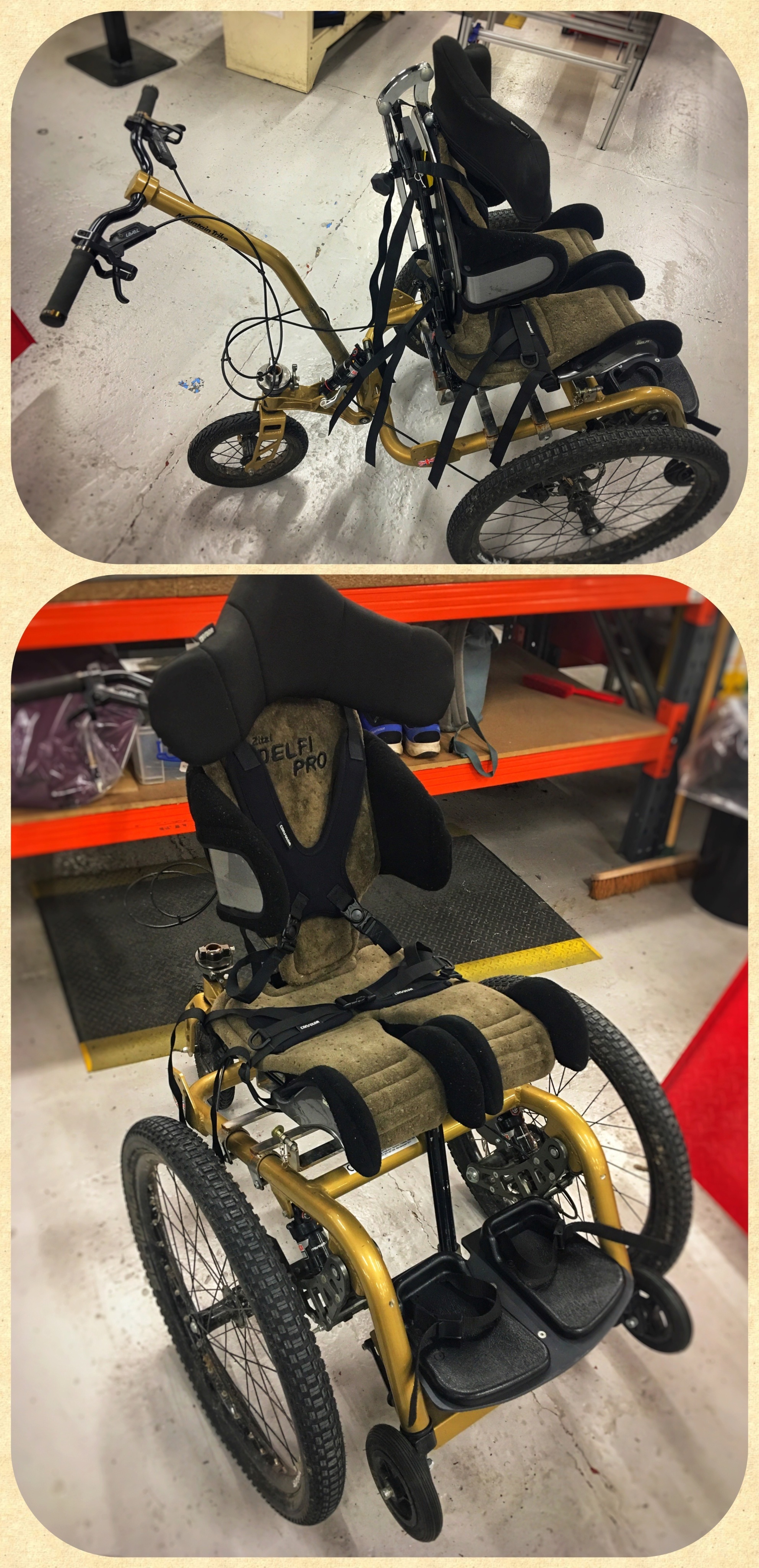 Consolor Seating on MT Push all terrain wheelchair Consolor Seating on MT Push all terrain wheelchair